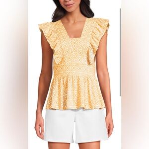 Lemon Mosaic Patterned Women's Top